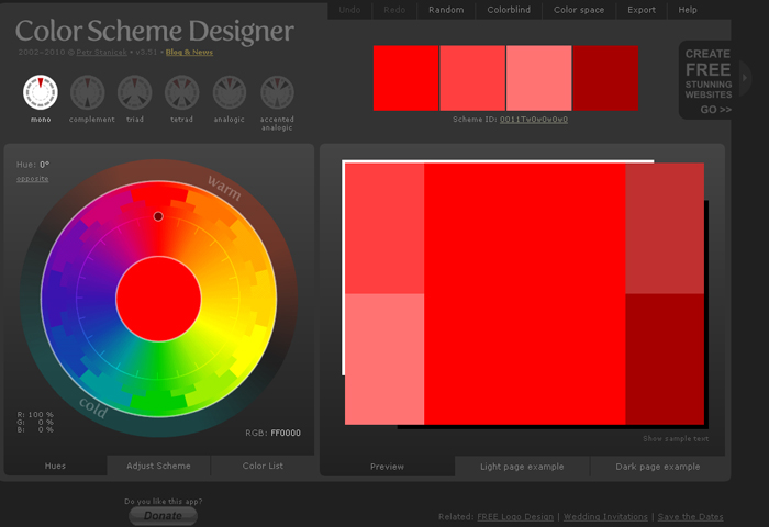 Color Scheme Designer by phoenixleo Color Scheme Designer by phoenixleo