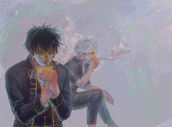 Gintama: Hijikata and Gintoki