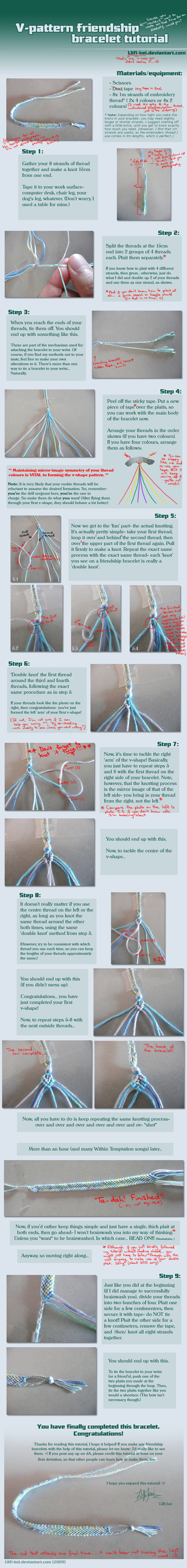 Friendship bracelet tutorial