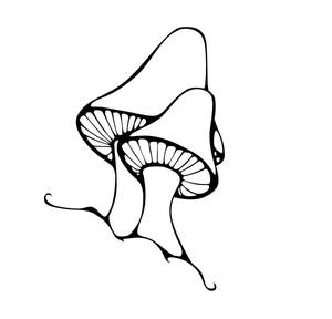 Mushrooms-Lineart