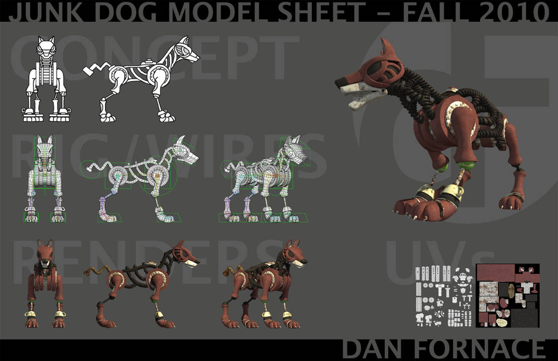 Junk Model Creature JunkBoy Dog Model Sheet by d4nace on DeviantArt