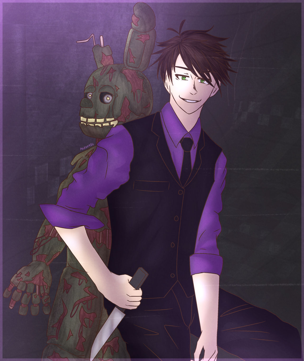 Spring Trap Human William Afton Springtrap : FNAF Animatronics Explained – VENGE