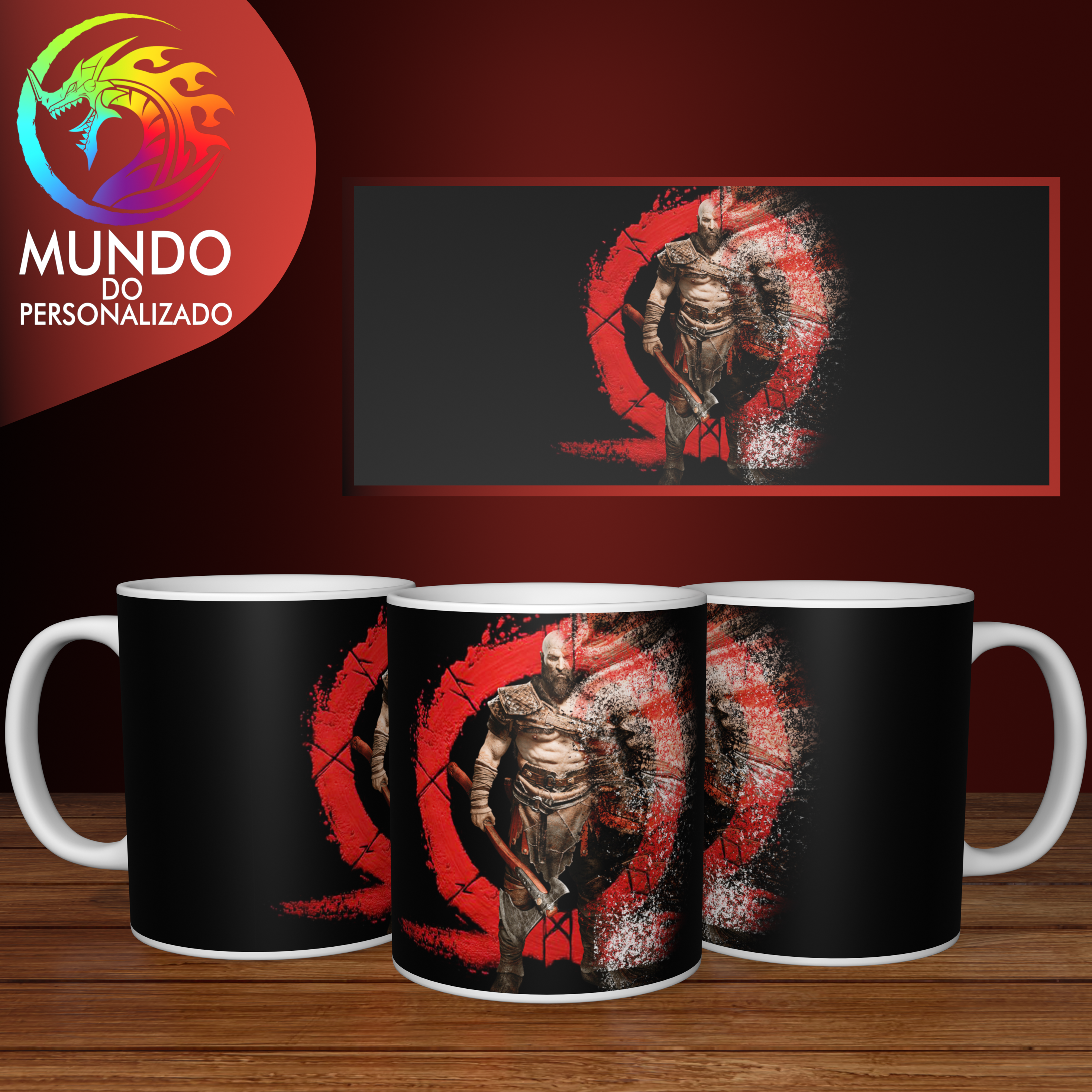 Caneca Game Free Fire com Nome Personalizado