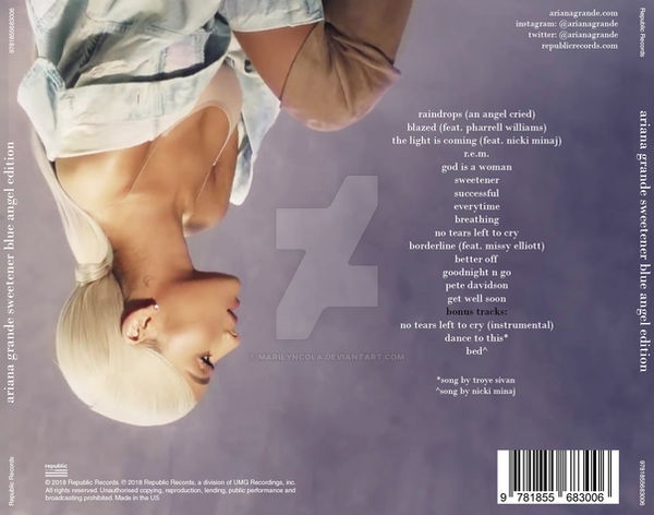 Ariana Grande Sweetener Ba Edition Backcover By