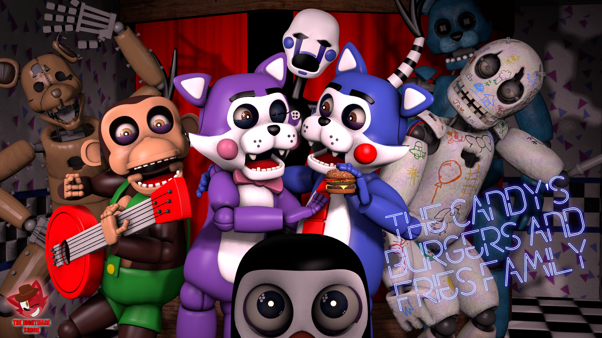 D Side Five Nights at Candy's Characters by AmyTheShark202 on DeviantArt
