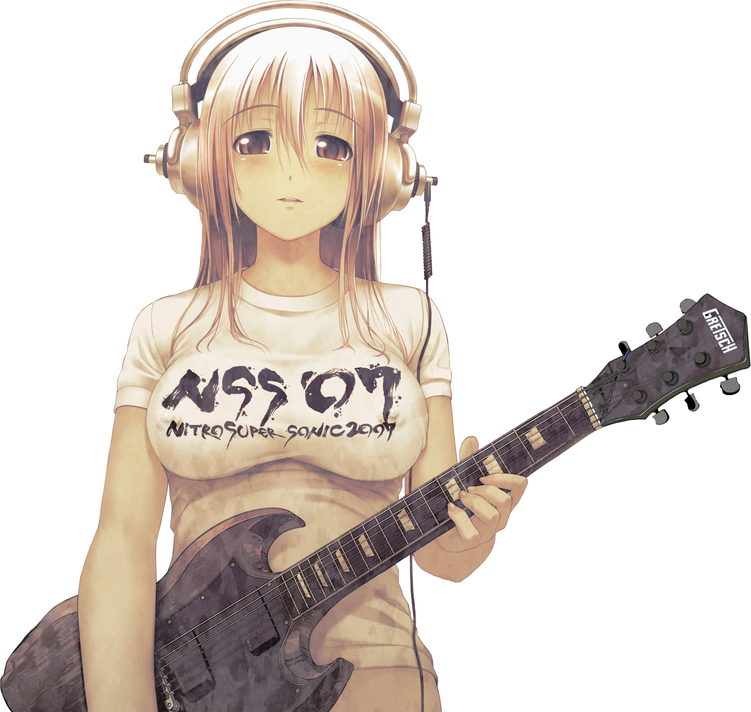 Musical anime girl render