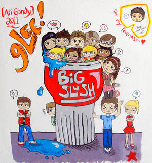 Chibi Glee Slushie Mural