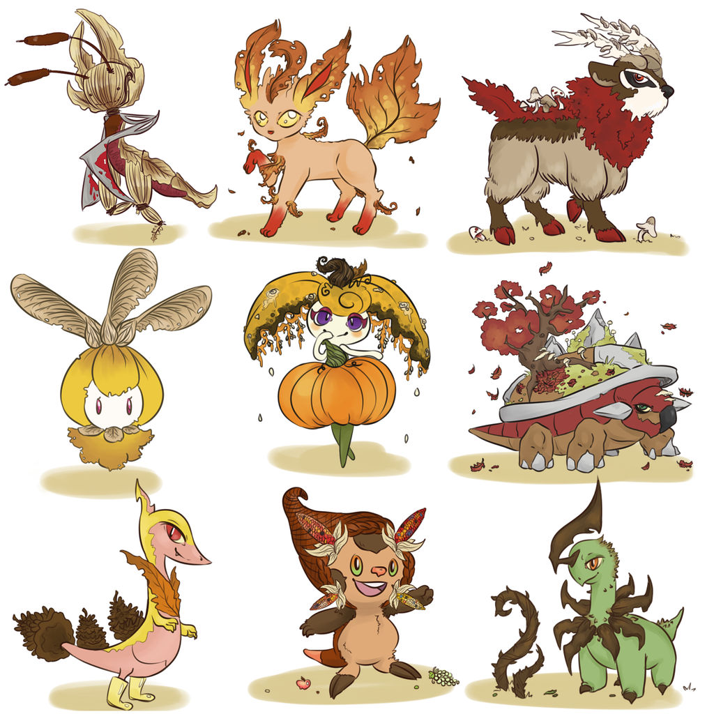 Spring Umber Pokemon AUTUMN GRASS POKEMON by Poetic-Kitsune on DeviantArt