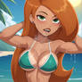 Commission Art: Babe of the Beach Kim Possible