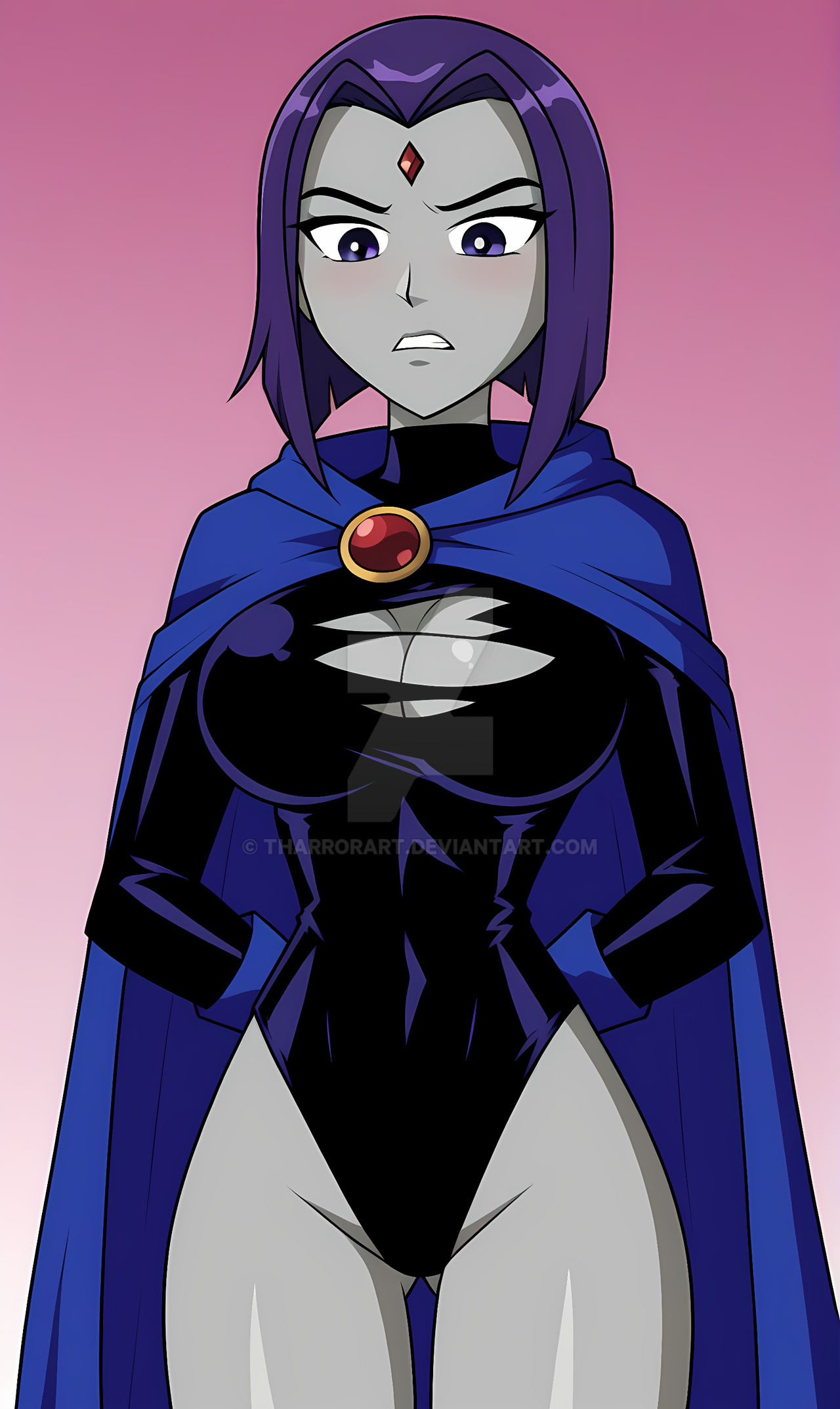 Ravens Boobs Ripped her outfit