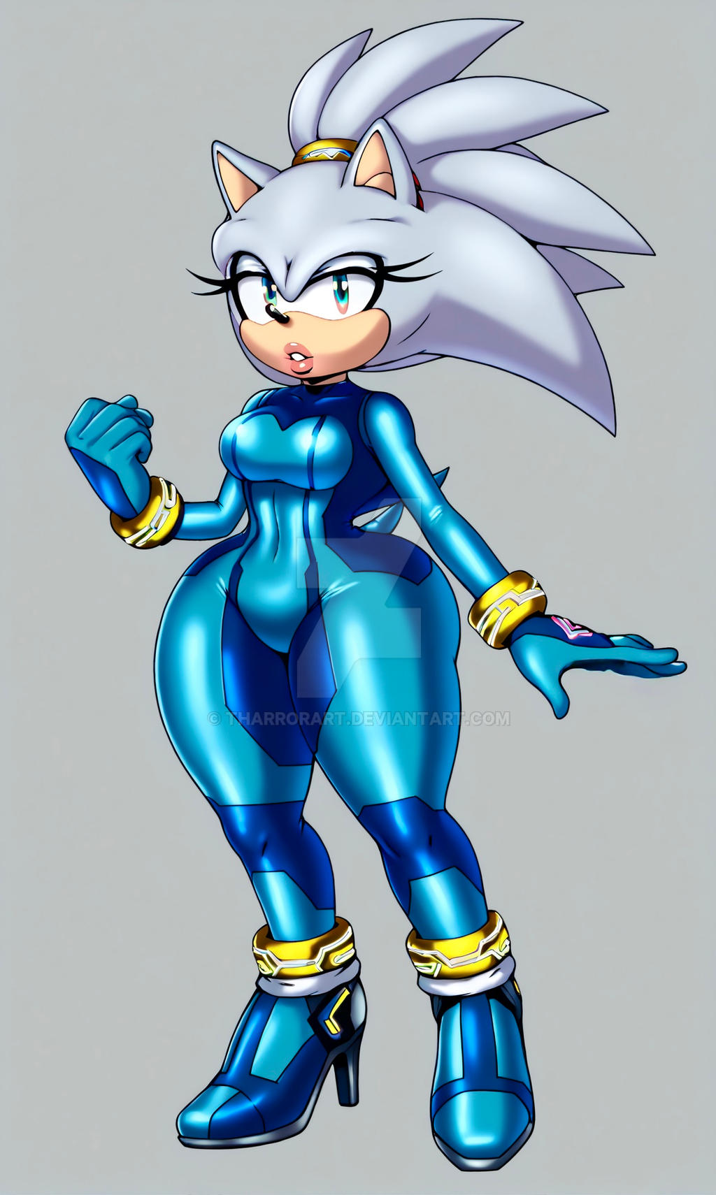 Commission Art: Female Silver in Zero Suit