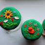 Fimo jar lids - nature themed