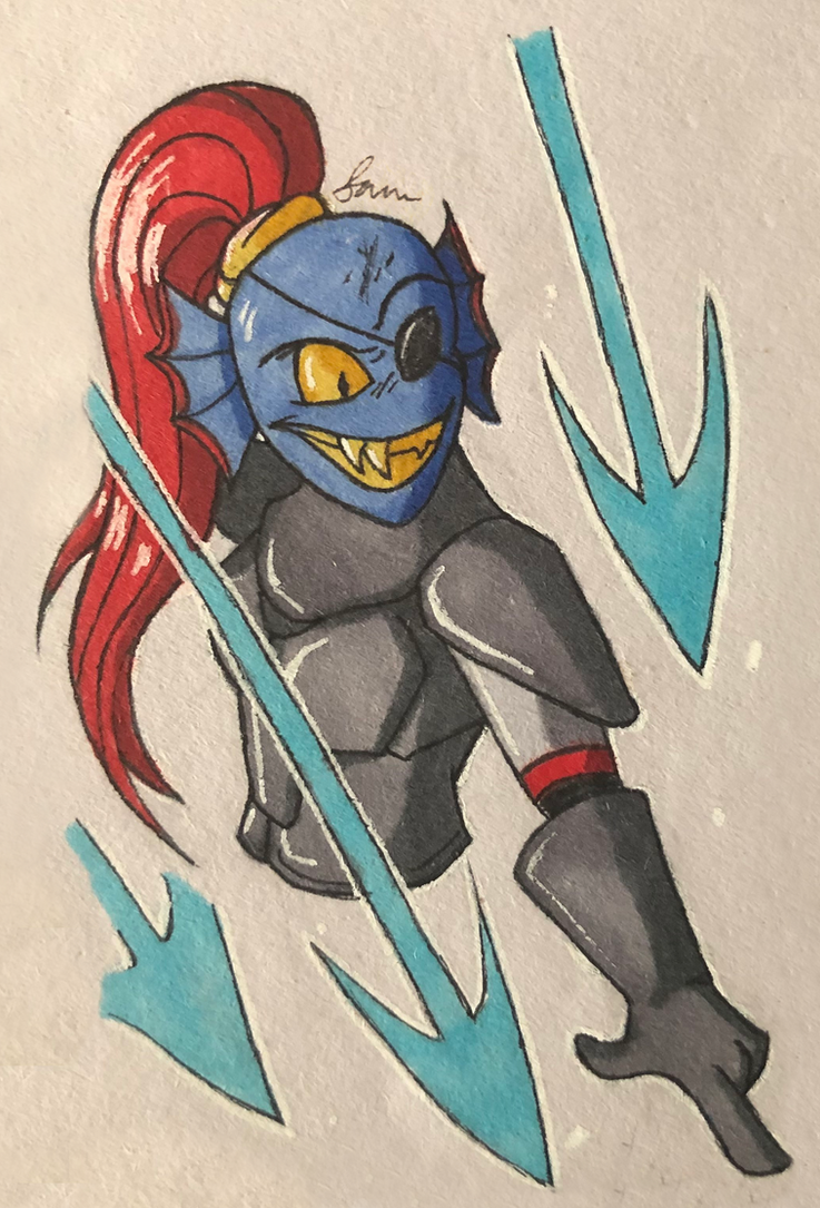 Undyne Sketch/Drawing by samlovezmath on DeviantArt