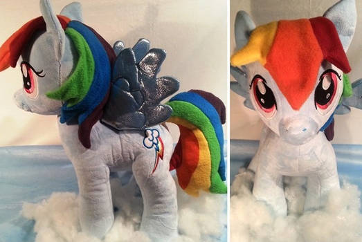 Re-haired Build-a-Bear Rainbow Dash