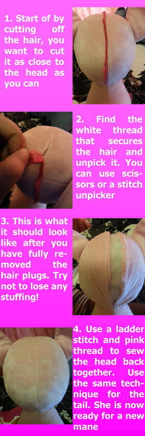 Build-a-Bear mane removal tutorial