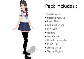 [MMD] Yandere Simulator - Pack Students