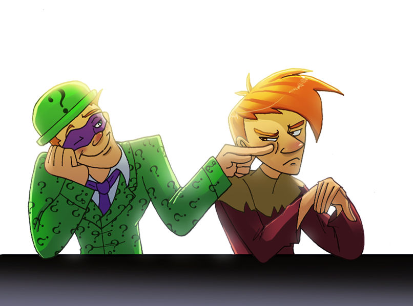 Ninja Riddler Riddler annoying scarecrow by pink-ninja on DeviantArt