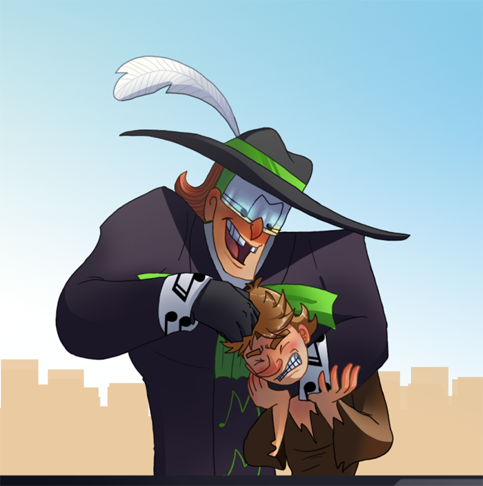 Music Meister And Scarecrow Noogie Time by pink-ninja on DeviantArt