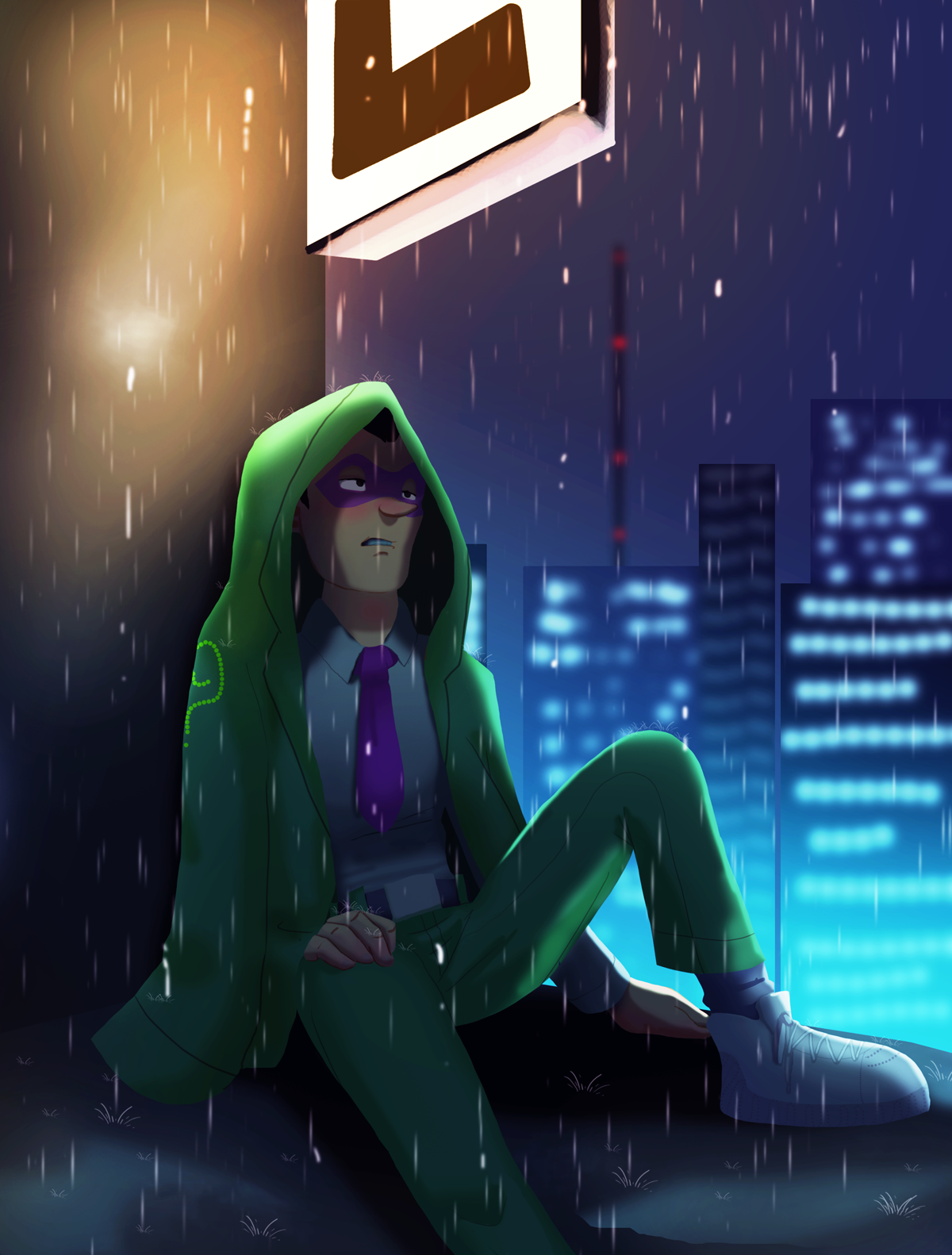 Ninja Riddler riddler rain by pink-ninja on DeviantArt