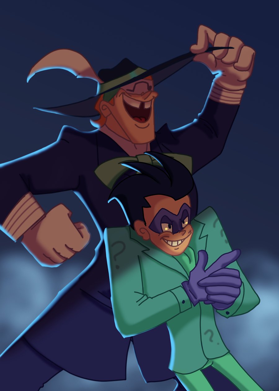 Ninja Riddler mm and riddler team up by pink-ninja on DeviantArt