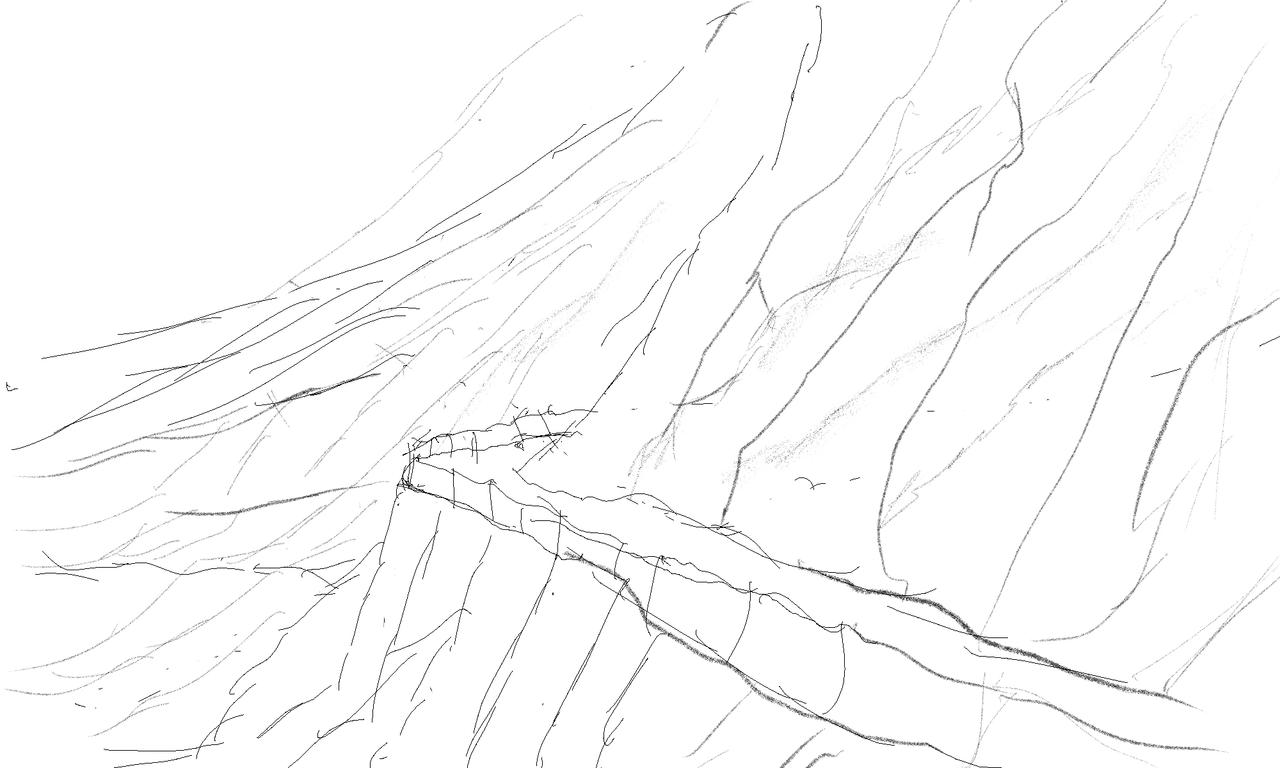 Cliffside Rd Top View Cliffside road sketch by napalmphos on DeviantArt