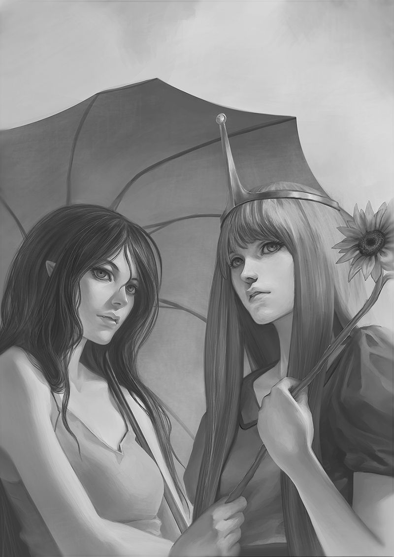 Sunflower and Umbrella