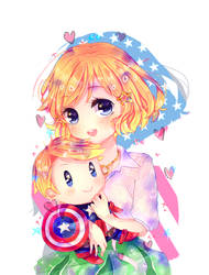 [[ APH: Nyo!US-TeddyCaptain America ]]