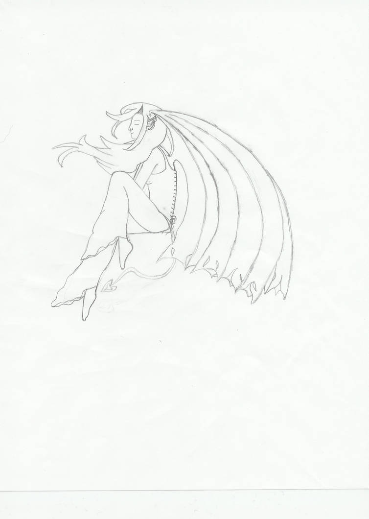 Uncolored Demon Girl by Noamuth87 on DeviantArt