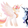 Princess Celestia and Princess Luna Redesign