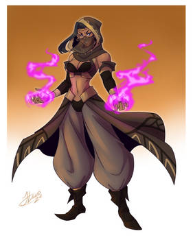 Commission: Half Elf Warlock