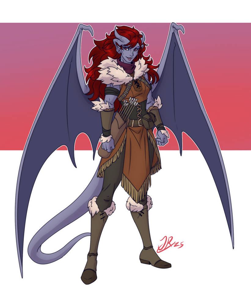Trifling Ranger Commission: Tiefling Ranger by JRLewisArt on DeviantArt