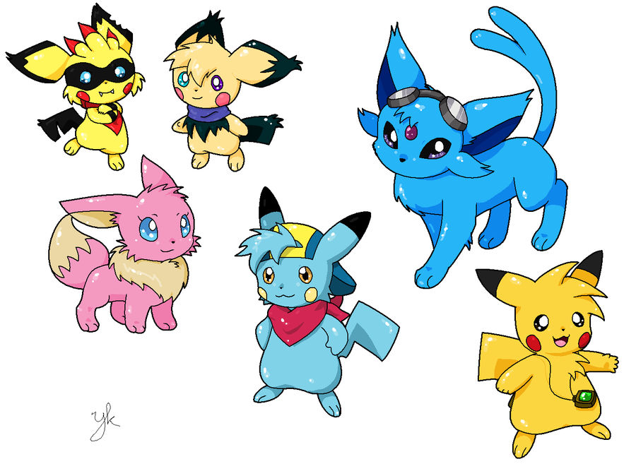 Pokemon/Pikachu-Random characters by Izza1395 on DeviantArt