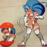 Felicia and little catgirl hama bead