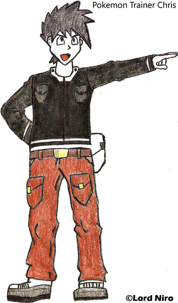 Pokemon Chris Rear View Pokemon Trainer Chris by LordNiro on DeviantArt