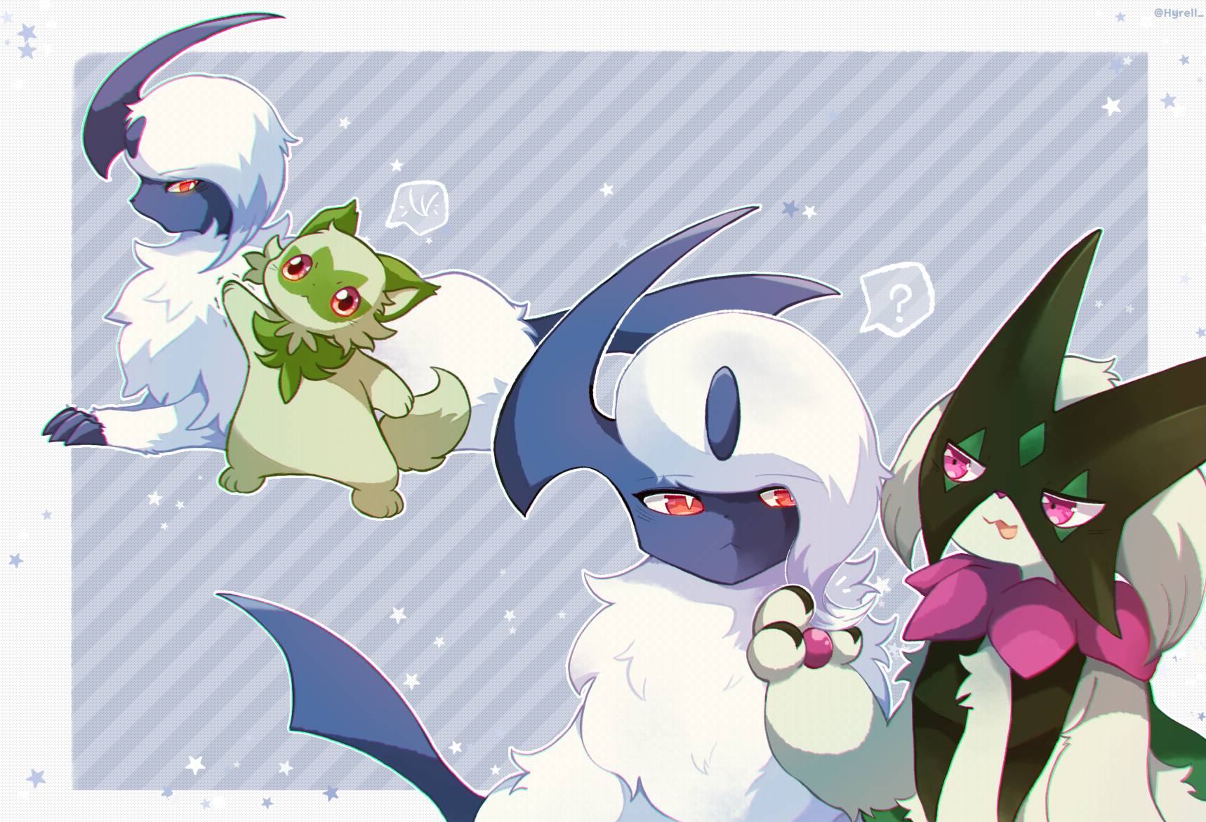 Absol Matching Absol and Meowscarada by Hyrell on DeviantArt