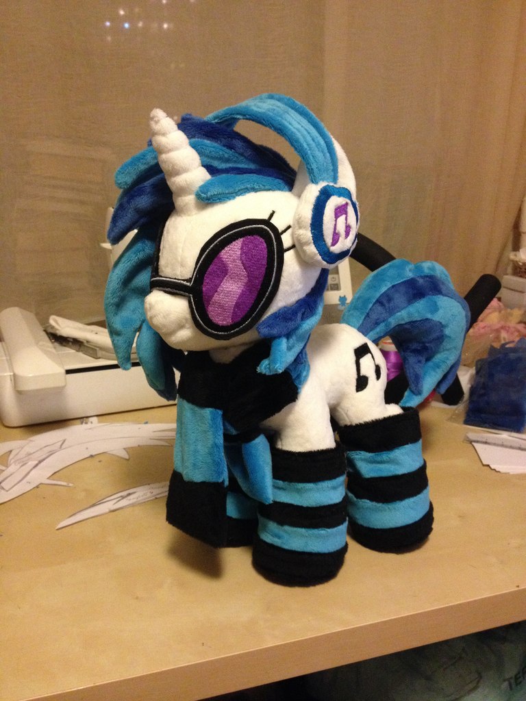 DJ Pon3 Pony Plush Handmade Custom My Little Pony