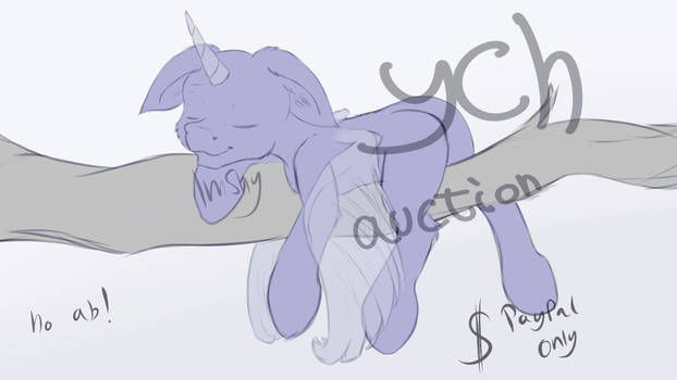 YCH auction [pony] #1 (ended) - Naptime on branch