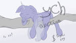 YCH auction [pony] #1 (ended) - Naptime on branch by ImShySoIhide