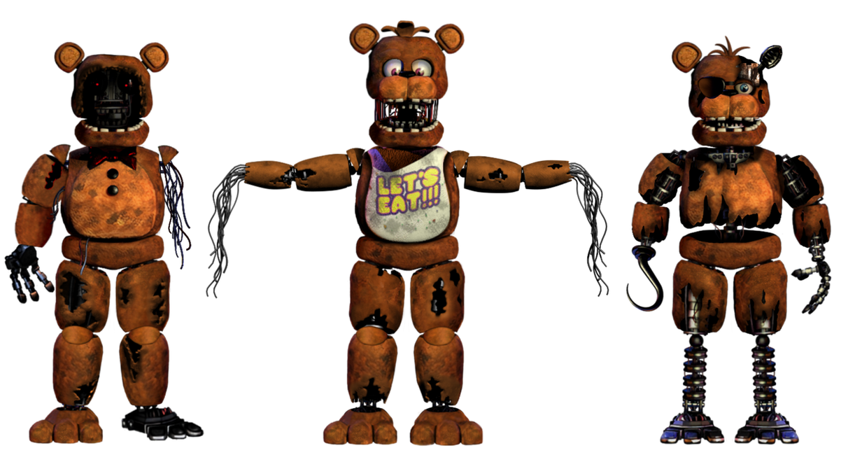 Withered Freddy V2 Full body [SFM FNAF] by TRAWERT