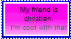 my friend is christian stamp