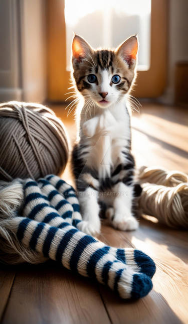 Kitten's Yarn Play