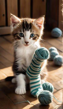 Kitten's Yarn Play
