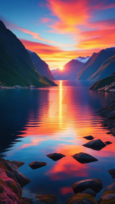 Vibrant Sunset Reflections