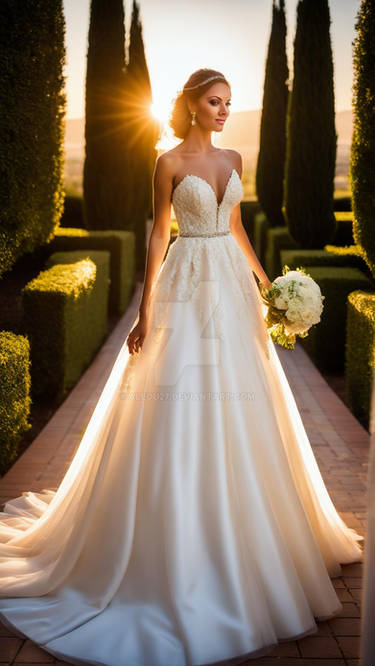Bridal Elegance at Sunset