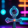 Neon Cyber Ankh