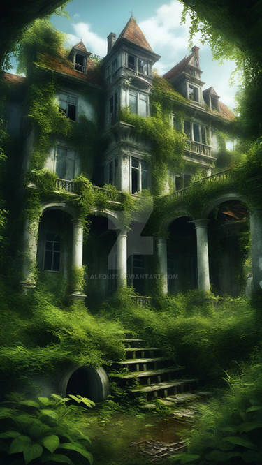 Surreal Overgrown Manor