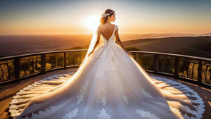 Bridal Elegance at Sunset