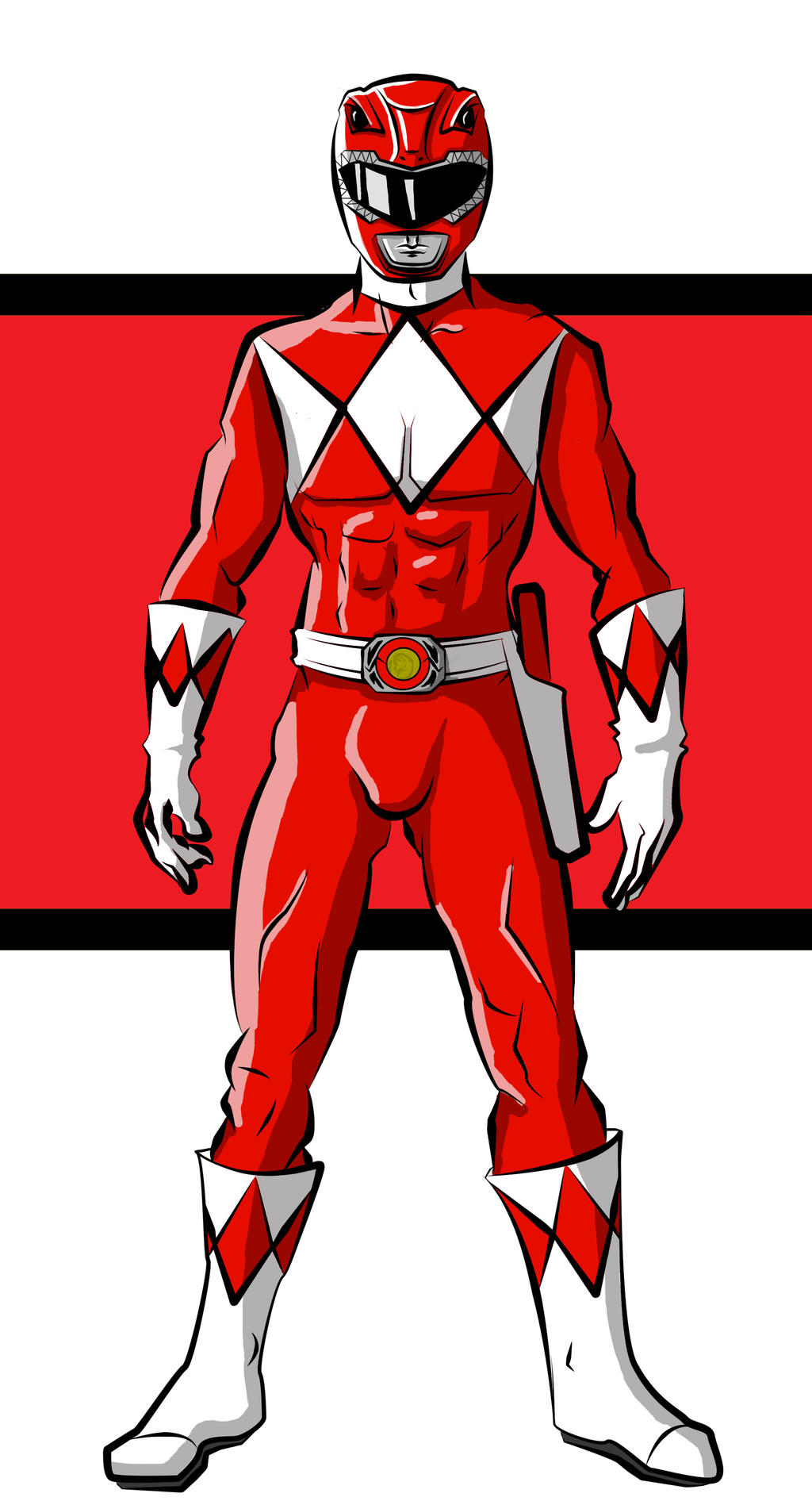 Red mighty morphing Power Ranger by danteshinobi on DeviantArt