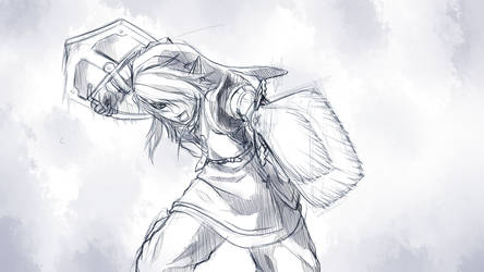 Twilight Princess - Link Sketch by Vanish-Mantle