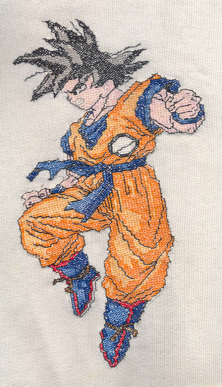 Goku en punto de cruz by Yueni on DeviantArt Goku en punto de cruz by Yueni on DeviantArt